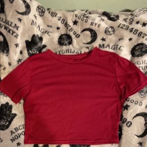 Cute red crop top